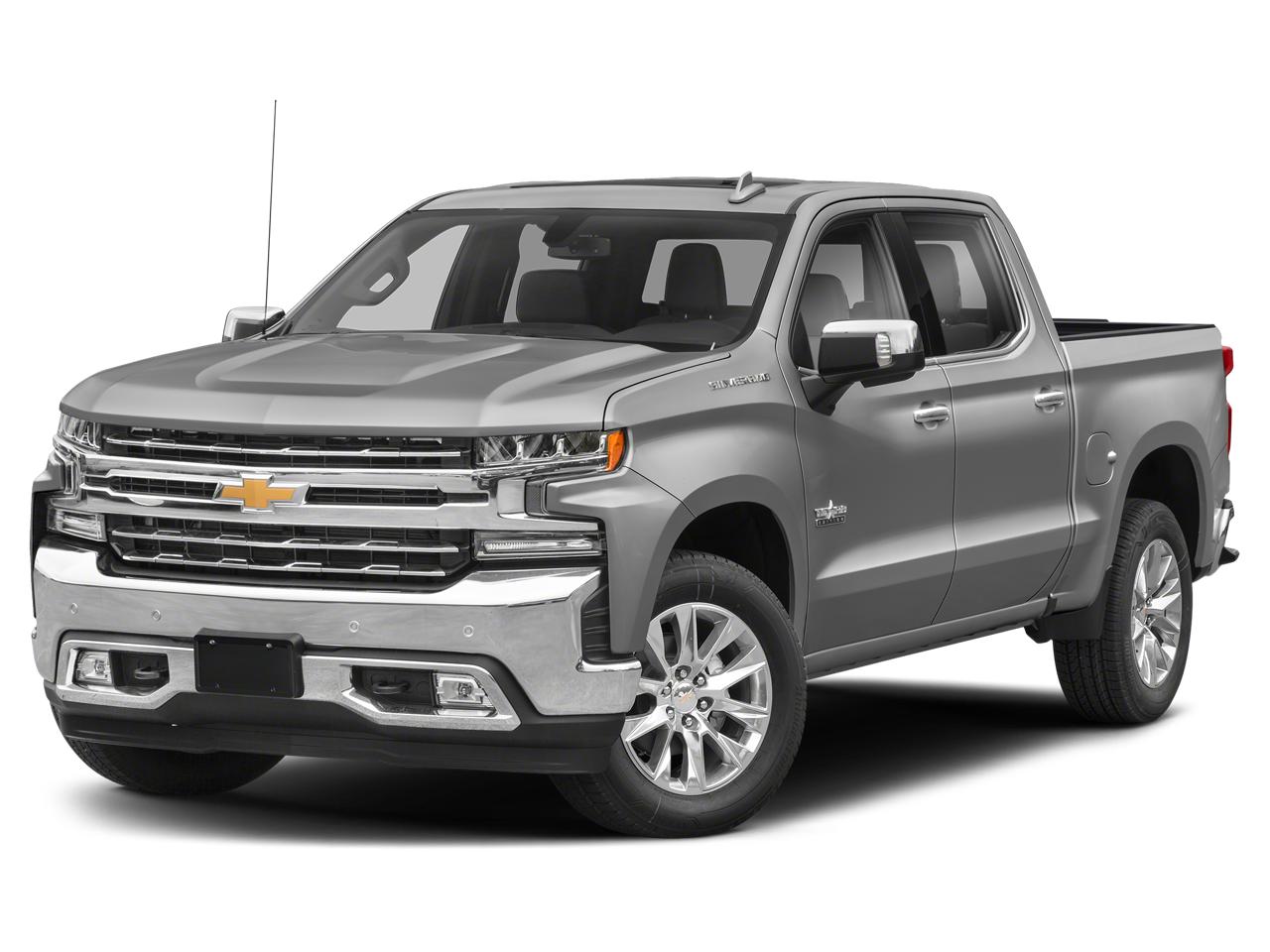 2020 Chevrolet Silverado 1500 LTZ in Summit White — front three-quarter view