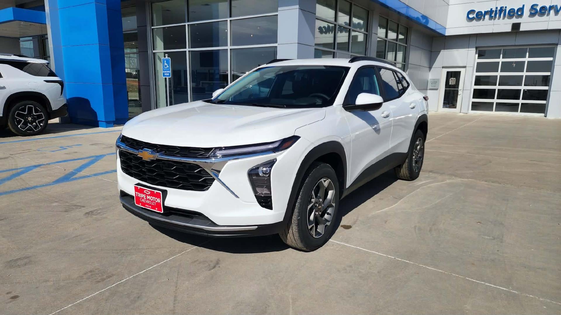2026 Chevrolet Trax LT in Summit White — front three-quarter view